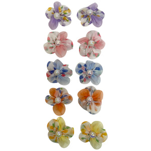 HAIRSTORY Mini Flower Pearl Charm Pin Curl