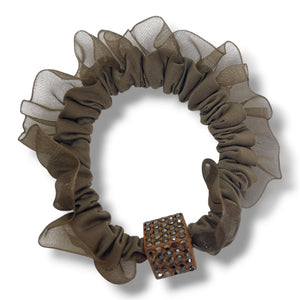 HAIRSTORY 6011 Scrunchies W/Cube Charm