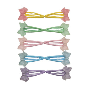 HAIRSTORY Ribbon Charm Snap Clip (#13-R)