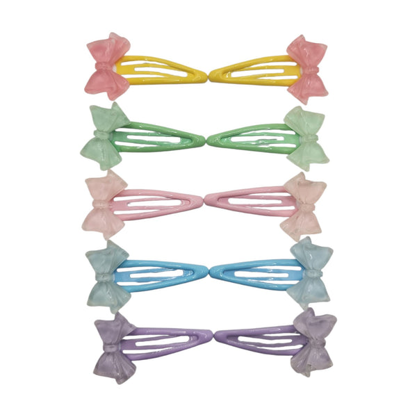 HAIRSTORY Ribbon Charm Snap Clip (#13-R)