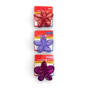 HAIRSTORY Sun UV Color Changing Double Sided Flower Orchid Hair Clip Clamp