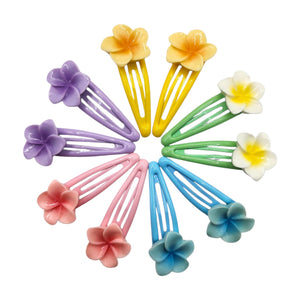 HAIRSTORY Plumeria Flower Charm Snap Clip (#13-PLM)