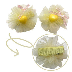 HAIRSTORY Tulle Heart Hair Clip