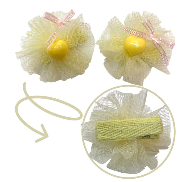 HAIRSTORY Tulle Heart Hair Clip