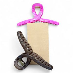 HAIRSTORY D832 SHIMMER Classic Knot Hair Claw Clamp Clip