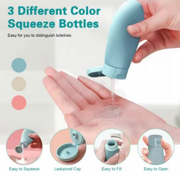 HAIRSTORY Squeezable Travel Bottle 50ml 3Pcs/Set Random Color