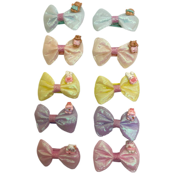 HAIRSTORY Metallic Animal Ribbon Charm Pin Curl (001-MRA)