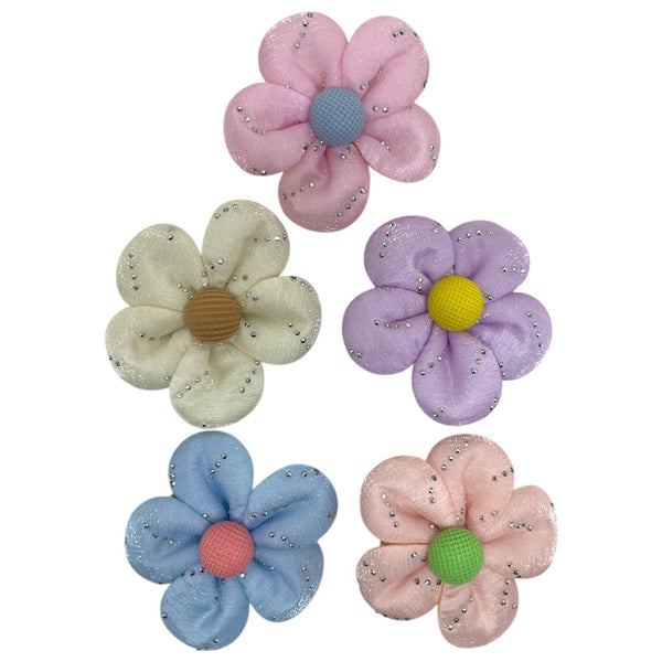 HAIRSTORY Shimmer Chiffon Flower Pin Curl (002-SCF)