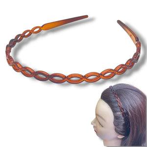 HAIRSTORY Y4085 France Multi-Color Oval Link Headband