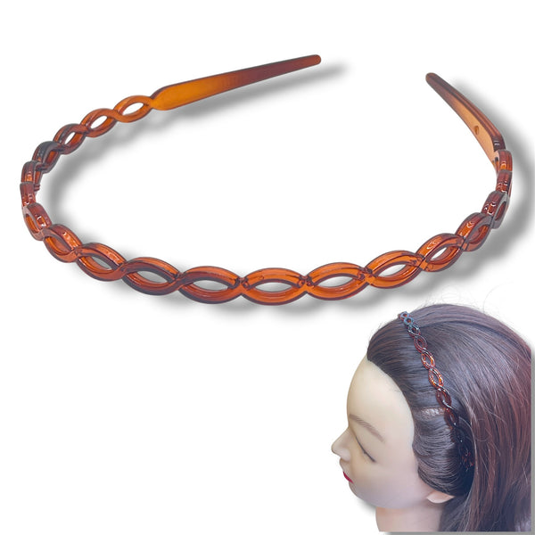 HAIRSTORY Y4085 France Multi-Color Oval Link Headband