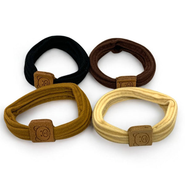 HAIRSTORY Thick High Elastic Bear Hair Tie Ponytail (2410)