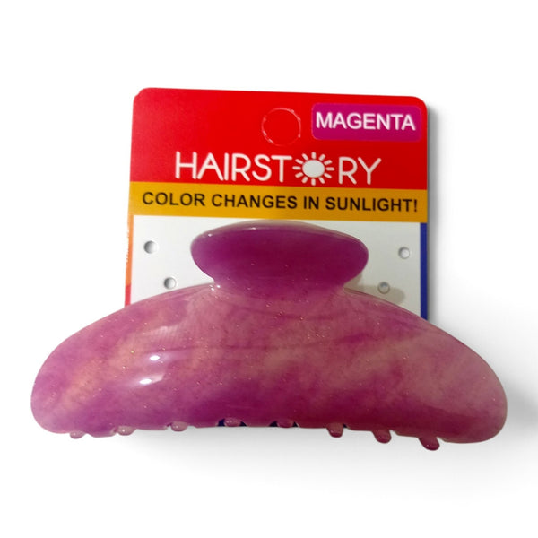 HAIRSTORY CCAH-004 Sun UV Color Changing Acrylic Arc Hair Clamp 10.5cm
