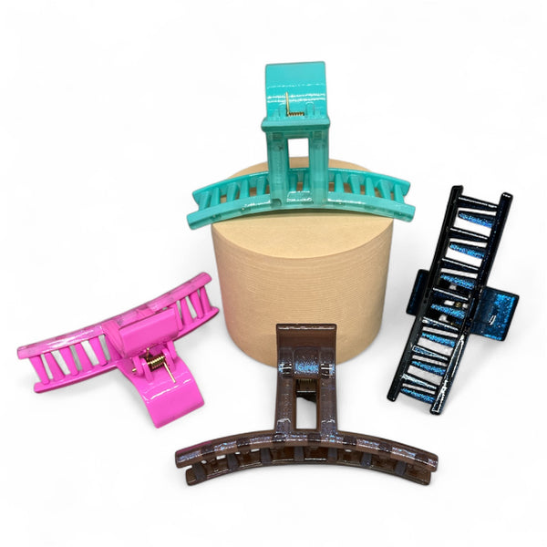 HAIRSTORY D557 Shimmer Basic Large T Hair Claw Clamp Clip