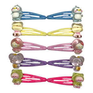 HAIRSTORY Teddy Bear Charm Snap Clip (#21-T)