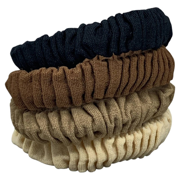 HAIRSTORY Thick Crumpled Elastic Hair Tie Ponytail (2417)