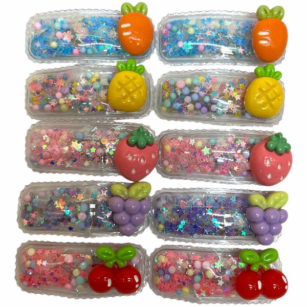 HAIRSTORY Shaker Fruit Charm Snap Clip (#24-F1)