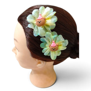 HAIRSTORY Sweet Pastel Organza Fabric Character Hair Clip
