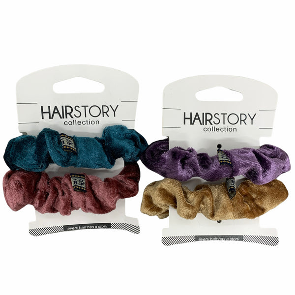 HAIRSTORY (#77L-#77S) Velvet Scrunchies (Pack of 2 pcs)