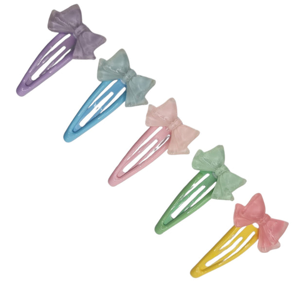 HAIRSTORY Ribbon Charm Snap Clip (#13-R)