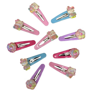 HAIRSTORY Heart/Flower Charm Snap Clip (#21-HF)