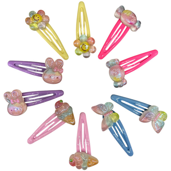 HAIRSTORY Ice Cream/Candy Charm Snap Clip (#21-IC)
