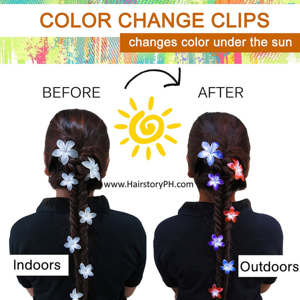 HAIRSTORY Sun UV Color Changing Clips Small Butterfly Hair Claw