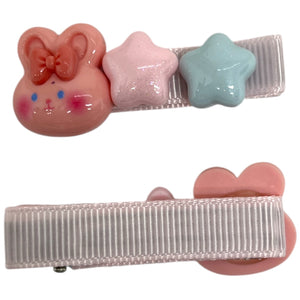 HIRSTORY Bunny Star Charm Pin Curl (001-BNS)