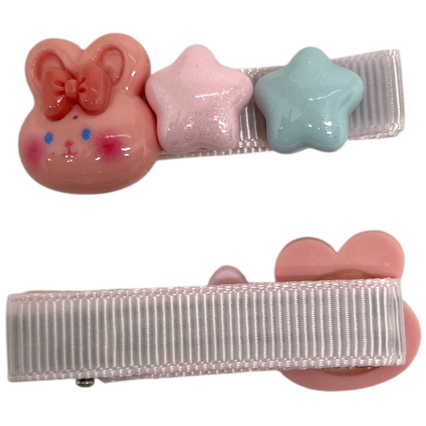 HIRSTORY Bunny Star Charm Pin Curl (001-BNS)