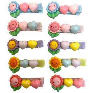 HIRSTORY Sunflower Heart Charm Pin Curl (001-SH)