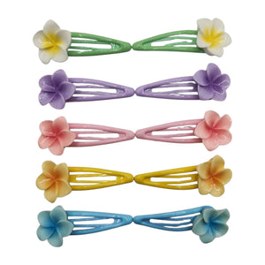 HAIRSTORY Plumeria Flower Charm Snap Clip (#13-PLM)