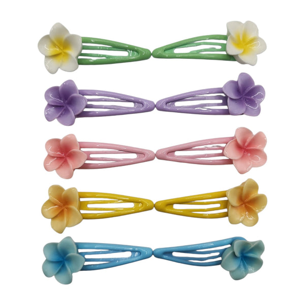 HAIRSTORY Plumeria Flower Charm Snap Clip (#13-PLM)