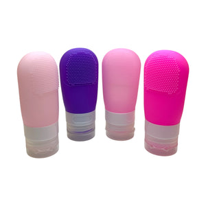 HAIRSTORY 6019 Silicone Bottle W/ Facial Brush  1pcs Random Color