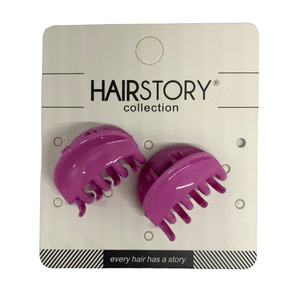 HAIRSTORY Sorbet Colored Small Hair Clamp Clips - D349