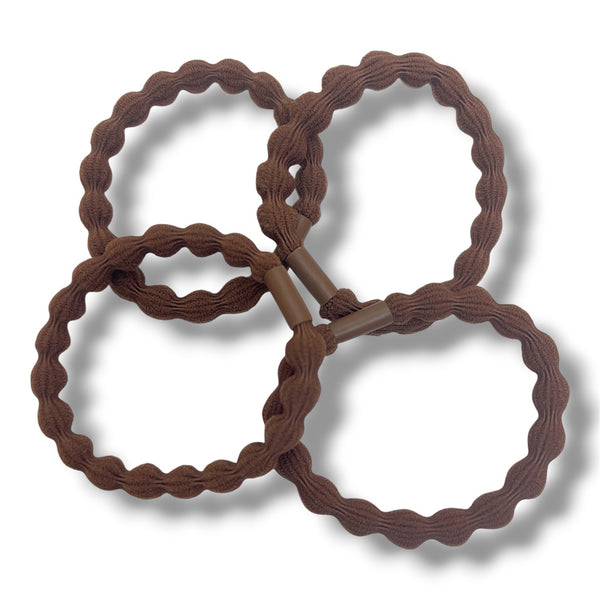 HAIRSTORY 6047 Wave Elastic Hair Tie with Tube Accent