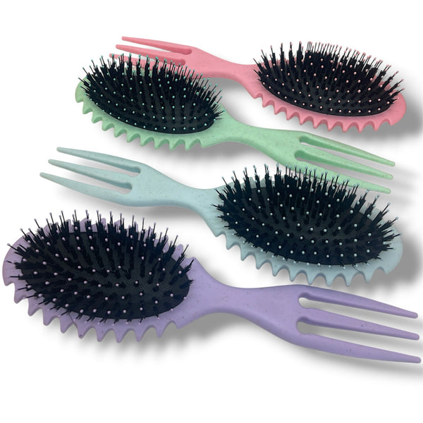 HAIRSTORY #9040 Defining Styling Brush Double Edges Oval Random Color