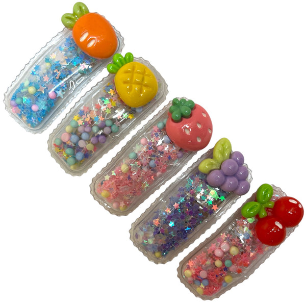 HAIRSTORY Shaker Fruit Charm Snap Clip (#24-F1)