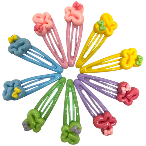 HAIRSTORY Butterfly Colorful Bean Snap clip (#13-B)