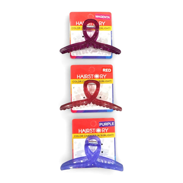 HAIRSTORY Sun UV Color Changing Large Knot Classic Hair Clip Clamp