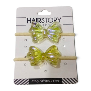 HAIRSTORY Bow Glittered Charm Hair Tie