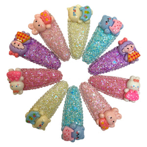 HAIRSTORY Cute Bear/Bunny Sequin Hair Clip (#25-CBBS)
