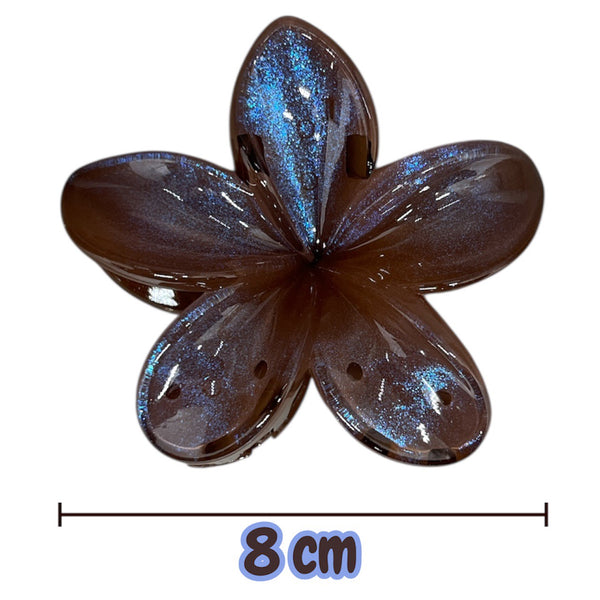 HAIRSTORY D824 Shimmer Double Sided Flower Orchid Hair Clamp