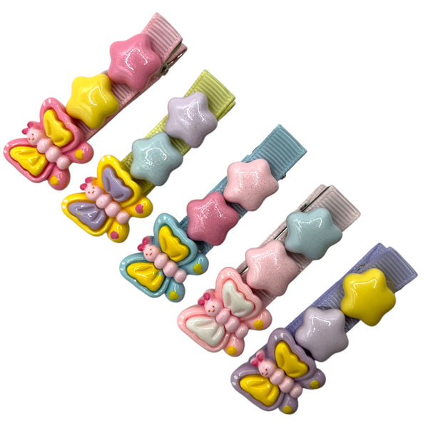 HIRSTORY Butterfly Star Charm Pin Curl  (001-BS)