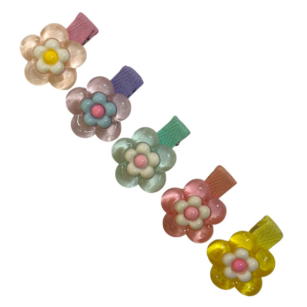 HAIRSTORY Crystal Flower Charm Pin Curl (001-CF)