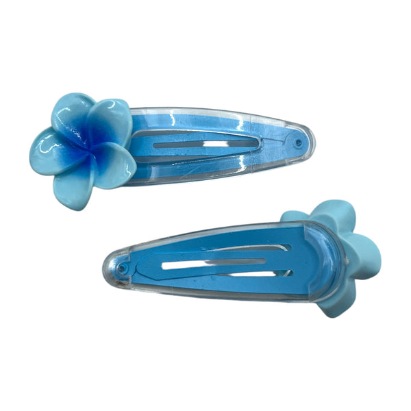 HAIRSTORY Transparent Plumeria Flower Snap Clip (#13-TPF)