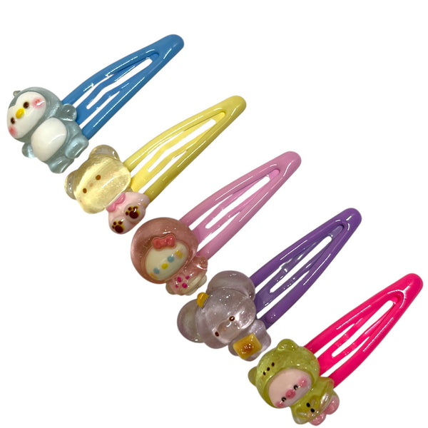 HAIRSTORY Teddy Bear Charm Snap Clip (#21-T)
