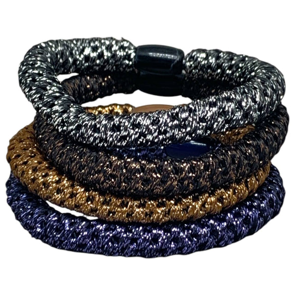HAIRSTORY Metallic Colored Hair Tie Ponytail (2413)