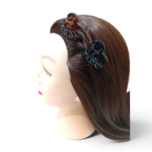 HAIRSTORY Black and Brown Collection Tiny Clamp
