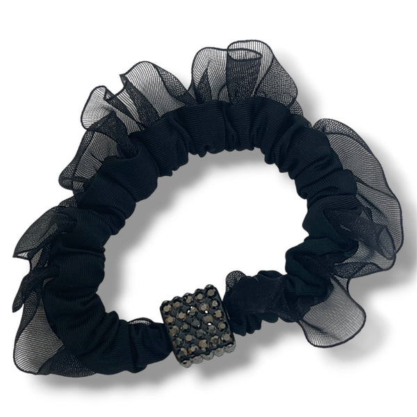 HAIRSTORY 6011 Scrunchies W/Cube Charm