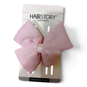 HAIRSTORY Bow Shimmer Silver Details