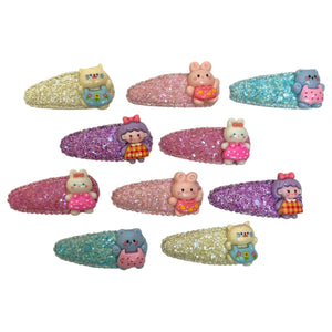 HAIRSTORY Cute Bear/Bunny Sequin Hair Clip (#25-CBBS)